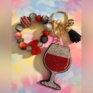 Handmade Bag Charms/Keychains- wine, mouse, grapes, bully
